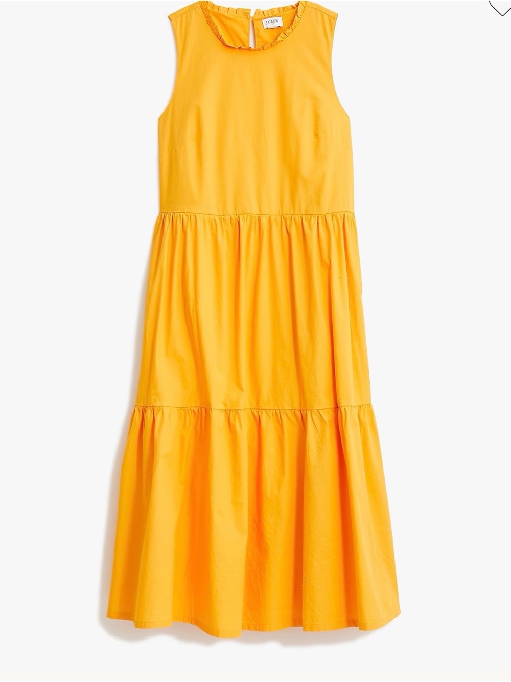 J. Crew Bright Yellow Tiered Sleeveless Dress